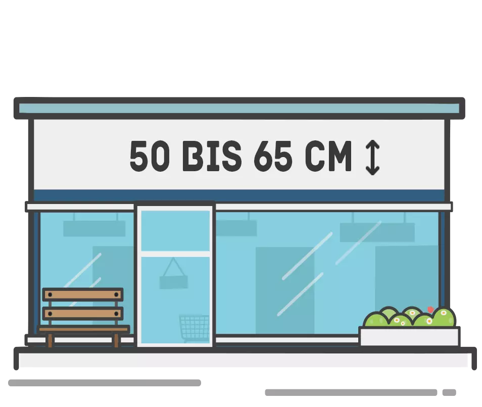 50 bis 65 CM