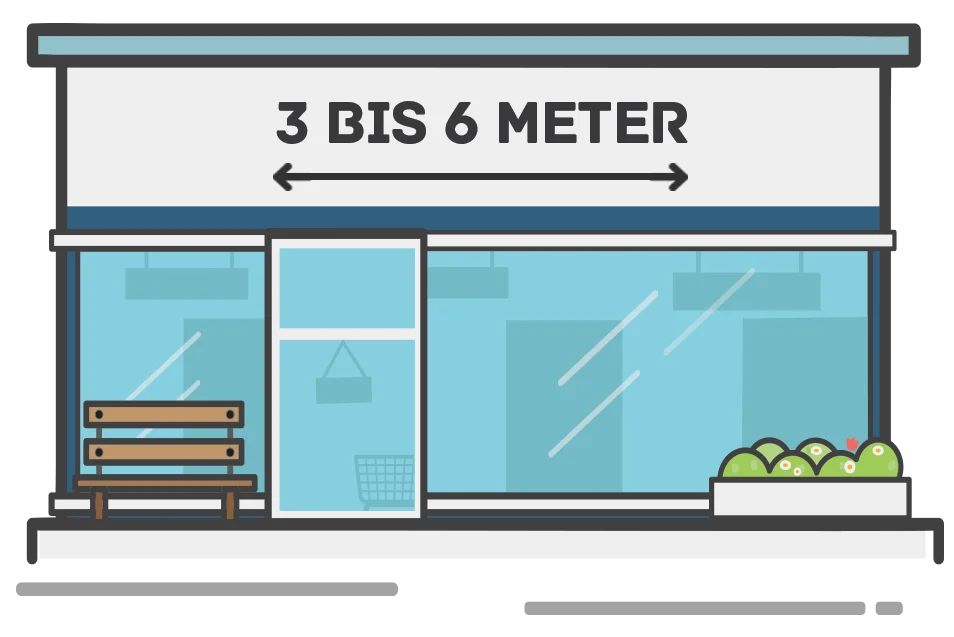 3 bis 6 meter