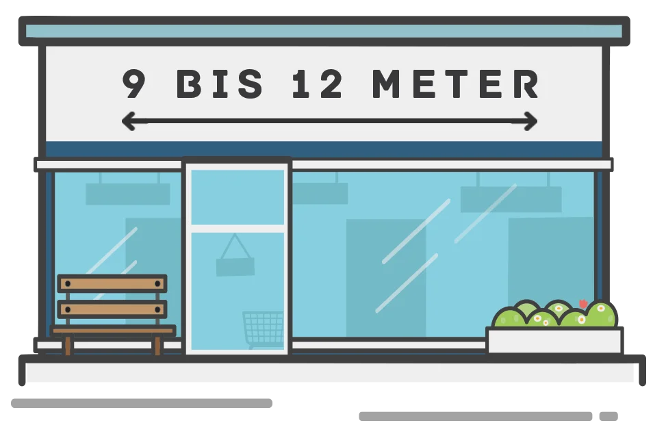9 bis 12 meter