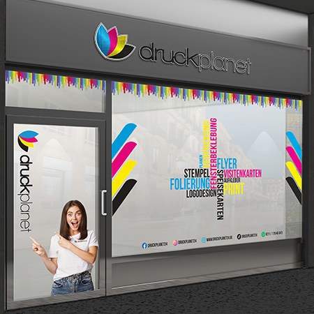 Dienstleistungen Fensterbeklebung